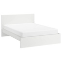 IKEA MALM Bed Frame, High White-Lonset 150X200,Queen Size