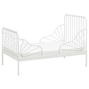 IKEA MINNEN Ext Bed Frame with Slatted Bed Base, White, 80x200 cm