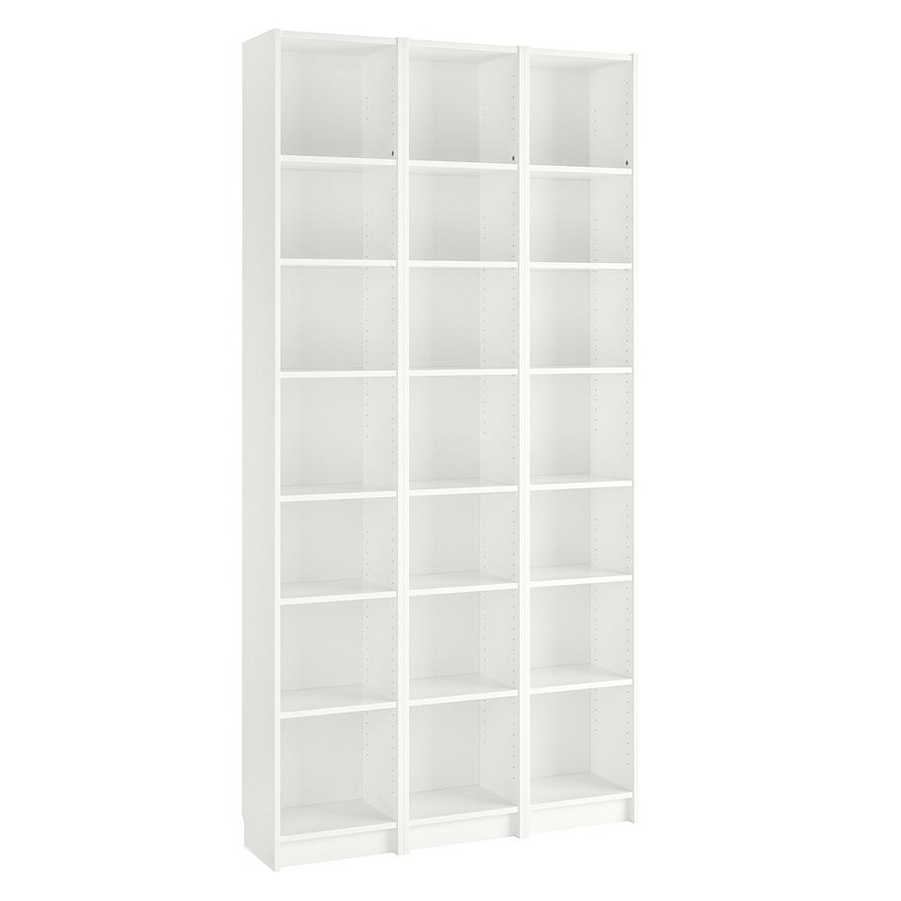 IKEA BILLY Bookcase with height extension units white, 120x28x237 cm