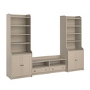 IKEA HAUGA Tv-Storage Combination Beige 277X46X199 cm