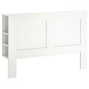 BRIMNES Headboard with Storage Compartment, White -180cm Super King Size