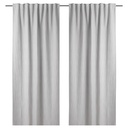 Flacklilja Room Darkening Curtains, 1 Pair, Grey-Stripe 145X250 cm