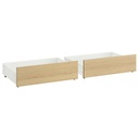 IKEA MALM Bed Storage Box for High Bed Frame, White Stained Oak Veneer - 2 Pack