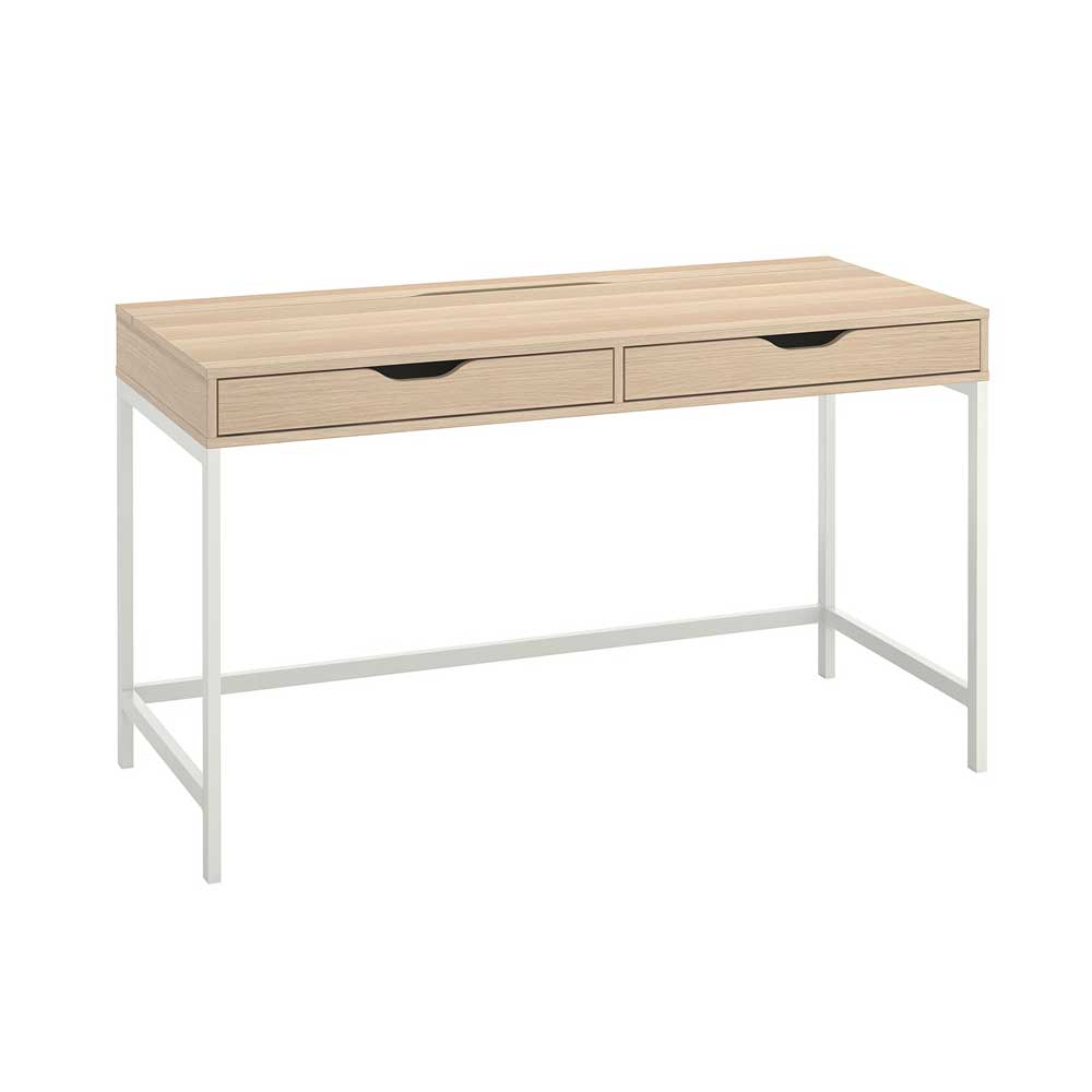 IKEA ALEX Desk White Stained, Oak Effect 132X58 cm