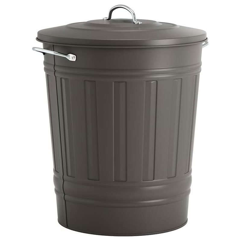 IKEA Knodd Bin with Lid, Grey 40 L