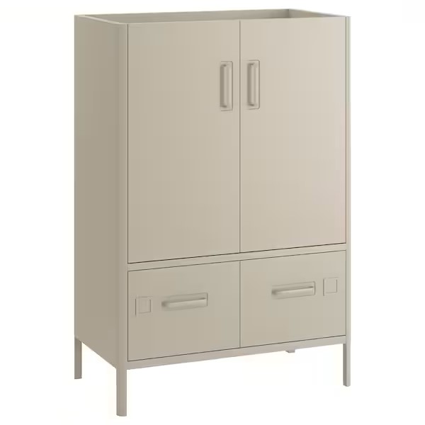 IKEA Idasen Cabinet with Doors and Drawers, Beige 80X47X119 cm