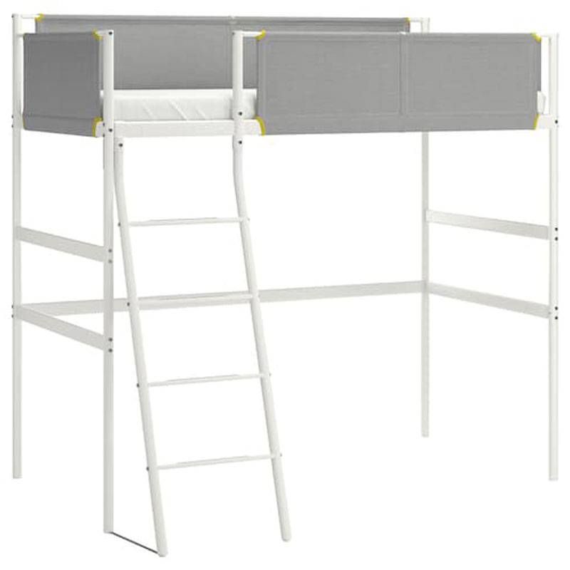 IKEA Vitval Loft Bed Frame, White, Light Grey-