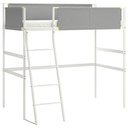 IKEA Vitval Loft Bed Frame, White, Light Grey-