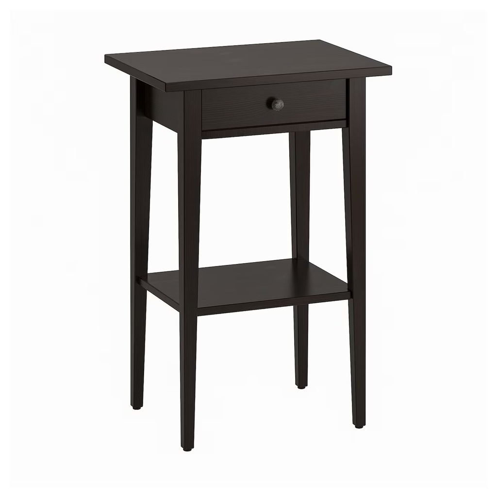 IKEA HEMNES Bedside Table, Black-Brown