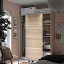 PAX Wardrobe Frame, White Stained Oak Effect 100X58X201cm