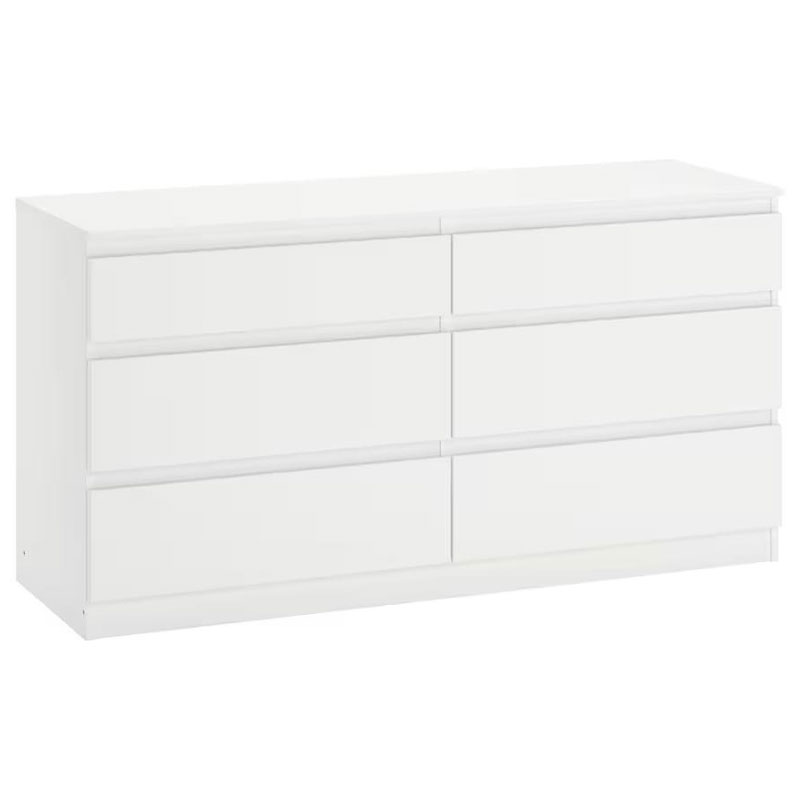 IKEA KULLEN Chest of 6 Drawers White 140X72 cm