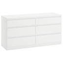 IKEA KULLEN Chest of 6 Drawers White 140X72 cm