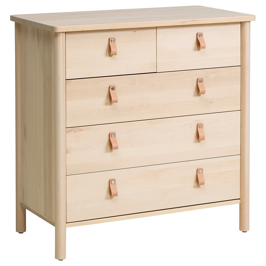 Bjorksnas Chest of 5 Drawers, Birch, 90X90 cm