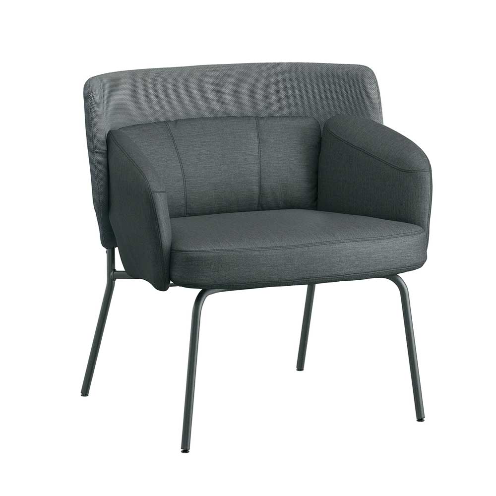 IKEA BINGSTA Armchair, Vissle Dark Grey, Kabusa Dark Grey