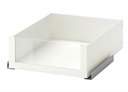 IKEA KOMPLEMENT Drawer with Glass Front, White, 50X58 cm