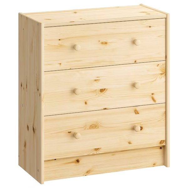 IKEA Rast Chest of 3 Drawers, Pine