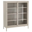 IKEA Idasen Cabinet with Sliding Glass Doors, Beige 120X140 cm