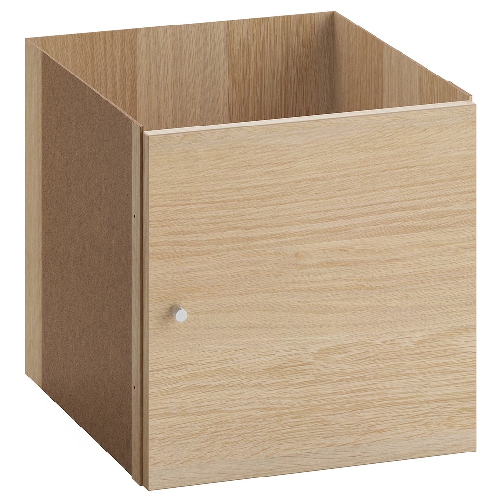 IKEA KALLAX Insert with Door, White Stained Oak Effect