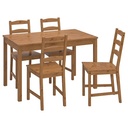 IKEA Jokkmokk Table and 4 Chairs, Antique Stain