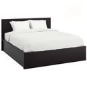 MALM Ottoman Bed Black-Brown 180X200 cm,Superking Size