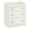 IKEA HAUGA Chest of 3 Drawers White 70X84 cm