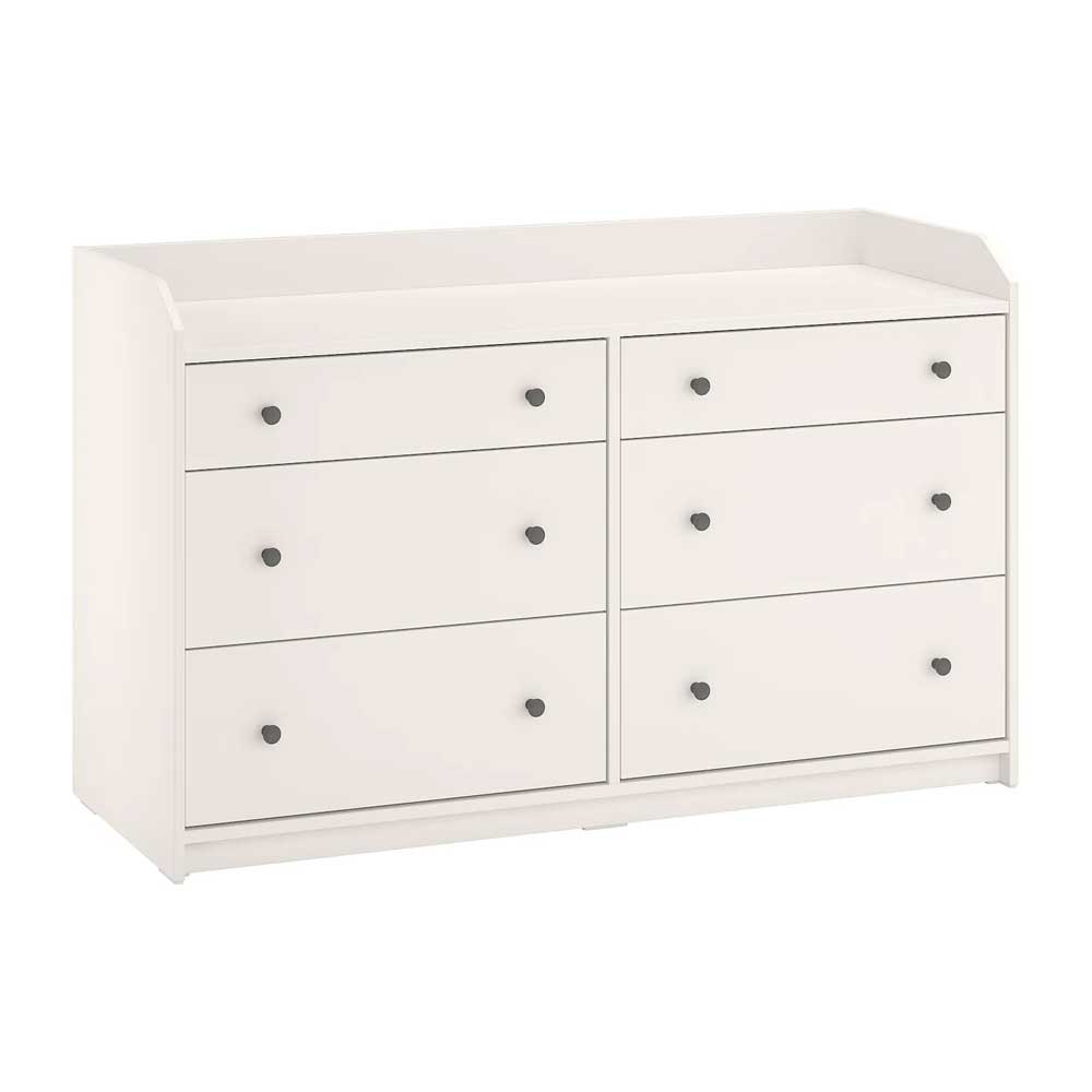 IKEA HAUGA Chest of 6 Drawers White 138X84 cm