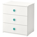 IKEA GODISHUS Chest of 3 Drawers, White 60X64 cm