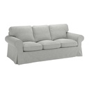 IKEA EKTORP Cover for 3-seat Sofa, Tallmyra White-Black