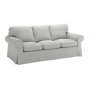 IKEA EKTORP Cover Three-Seat Sofa, Orrsta Light Grey (Cover Only)