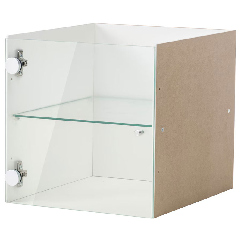 IKEA KALLAX Insert with Glass Door White 33X33 cm