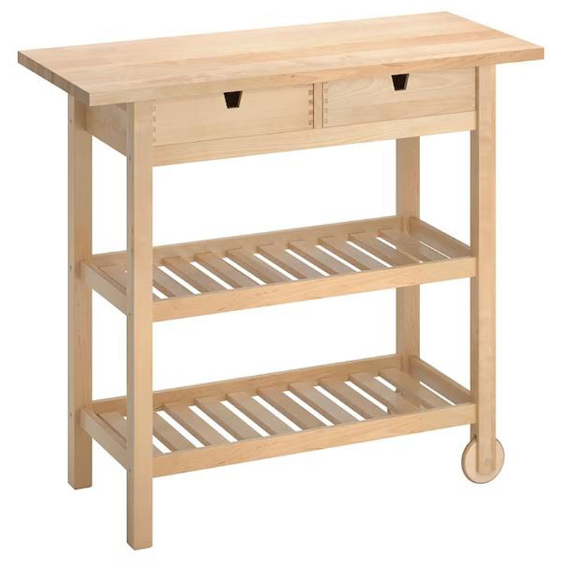 IKEA Forhoja Kitchen Trolley, Birch, 100X43 cm