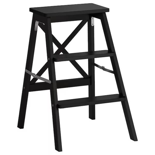 IKEA BEKVAM Stepladder, 3 Steps, Black 63 cm