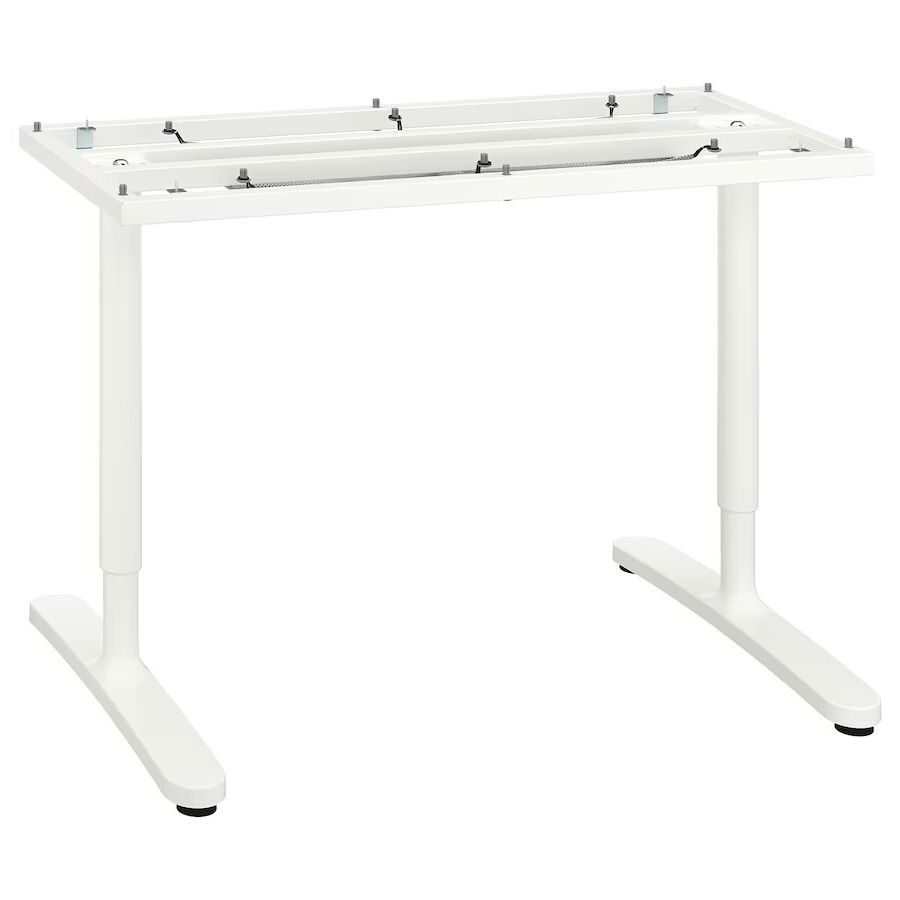 BEKANT Underframe for Table Top, White, 140X60 cm