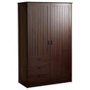 IKEA MUSKEN Wardrobe with 2 Doors+3 Drawers, Brown