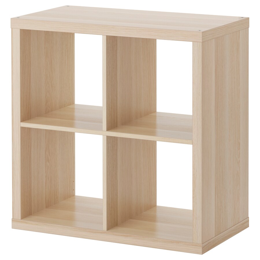 IKEA KALLAX Shelving Unit, White Stained Oak Effect 77X77 cm