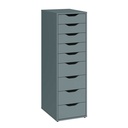 IKEA ALEX Drawer Unit with 9 Drawers Grey-Turquoise 36X116 cm