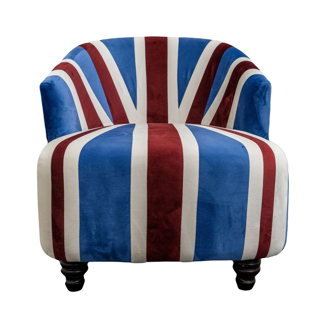 Lido Armchair, Blue-Red