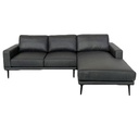 CADIZ 3 Seater Couch with Chaise, Dark Grey