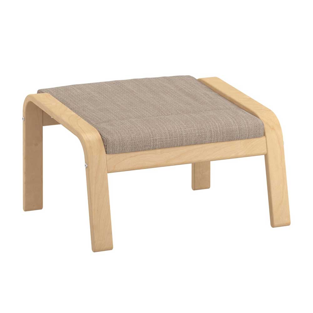 POANG Footstool Birch Veneer, Hillared Beige