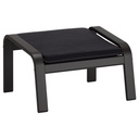 IKEA POANG Footstool, Black-Brown, Knisa Black