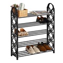 BASEL Shoe Rack , 63 X 21 X 76cm , Black