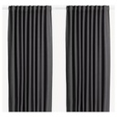 IKEA ANNAKAJSA Room Darkening Curtains, 1 Pair, Grey 145X250 cm