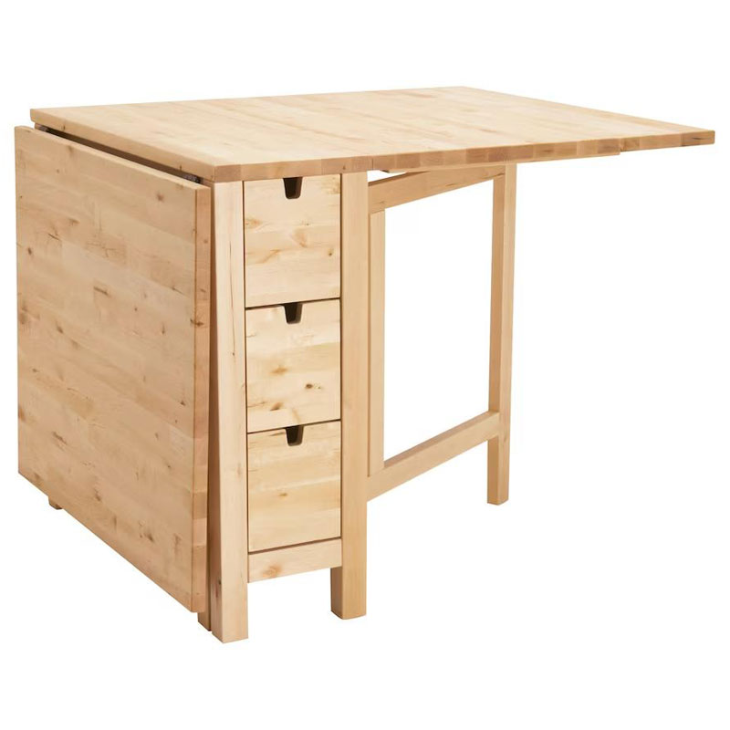 IKEA Norden Gateleg Table, Birch, 26/89/152x80 cm