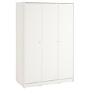 IKEA KLEPPSTAD Wardrobe with 3 Doors, White, 117X176 cm