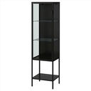 IKEA Rudsta Glass-Door Cabinet Anthracite 42X37X155 cm