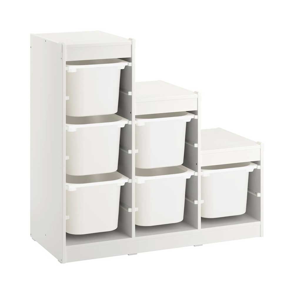 IKEA TROFAST Storage Combination with Boxes White 99X44X95 cm