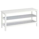 IKEA TJUSIG Bench with Shoe Storage White