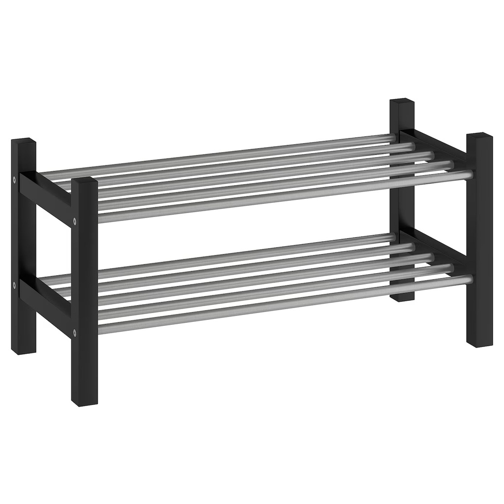 IKEA TJUSIG Shoe Rack, Black