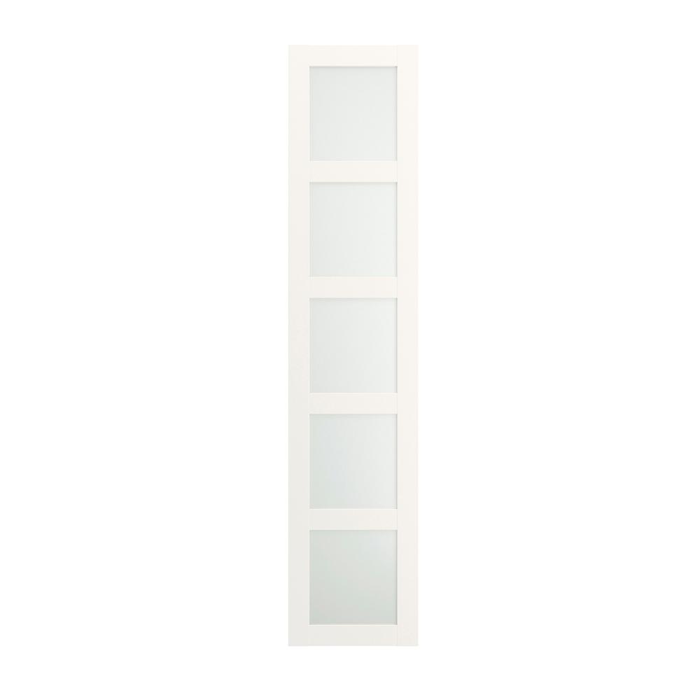 BERGSBO Door, Frosted Glass-White 50X229 cm