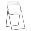 Nisse Folding Chair, Silver-Colour White